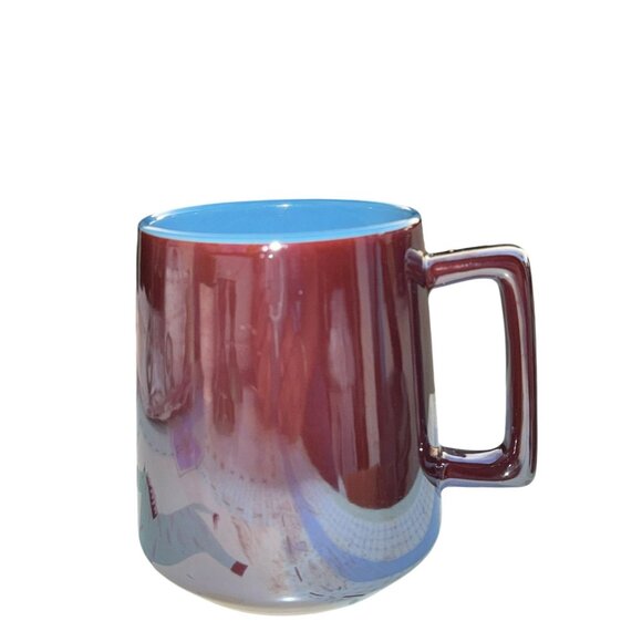 Iridescent Ceramic Mug With Blue Interior - Picture 14 of 14